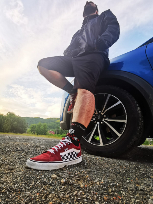 Sosete bumbac Dirty Socks black/red [3]