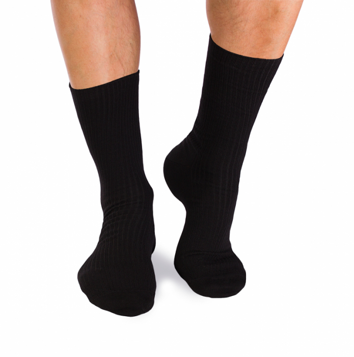 Sosete bumbac lungi fara elastic Black [3]