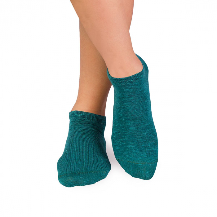 Sosete scurte din in si bumbac LINEN SNEAKER SOCKS Albastru petrol [2]