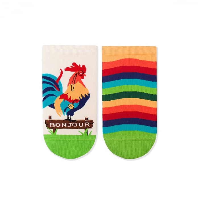 Sosete scurte bumbac organic ARTY SOCKS Sneaker Rooster GREEN [2]