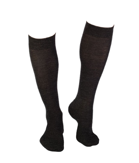 Sosete fine lungi 3/4 din Lână Antracit [6]