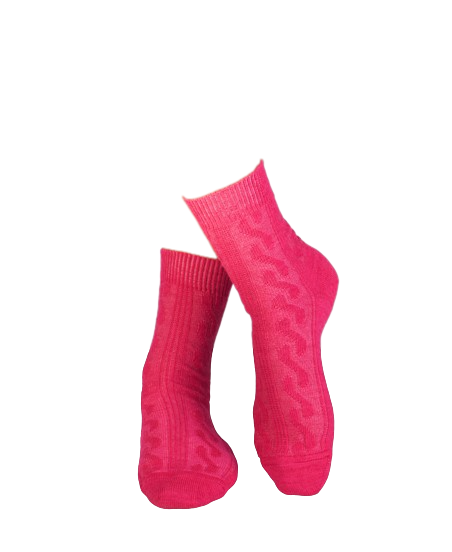 Șosete groase din Lână Braid Fuchsia [3]