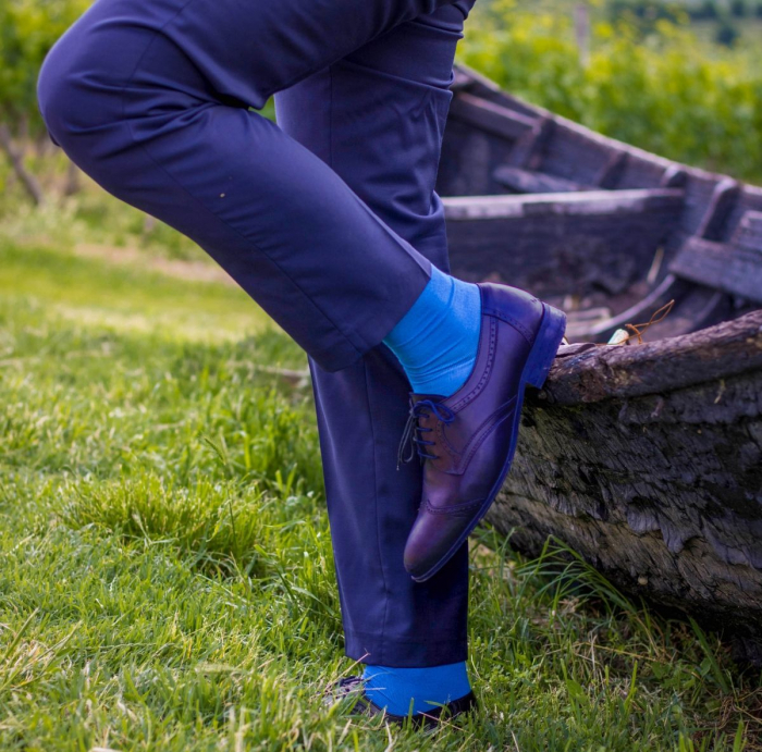Sosete bambus BASIC Blue [5]
