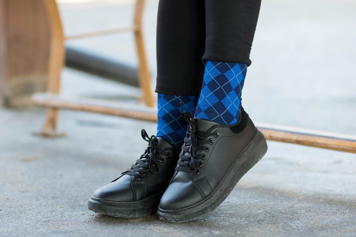 Sosete bambus COMFORT FEET Argyle Dark Blue [4]