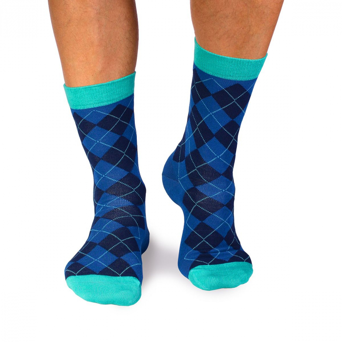 Sosete bambus COMFORT FEET Argyle Dark Blue [2]