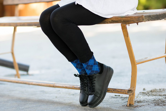 Sosete bambus COMFORT FEET Argyle Dark Blue [7]