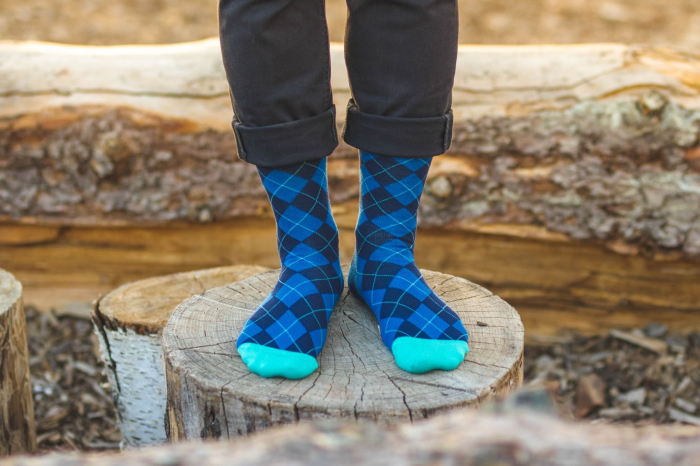 Sosete bambus COMFORT FEET Argyle Dark Blue [5]
