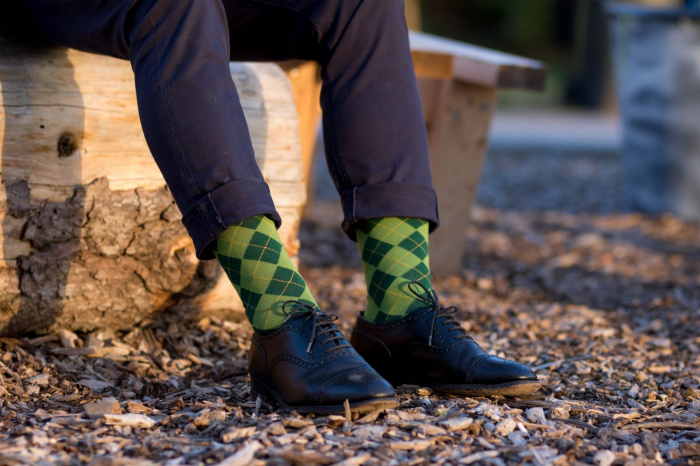 Sosete bambus COMFORT FEET Argyle Dark Green [8]