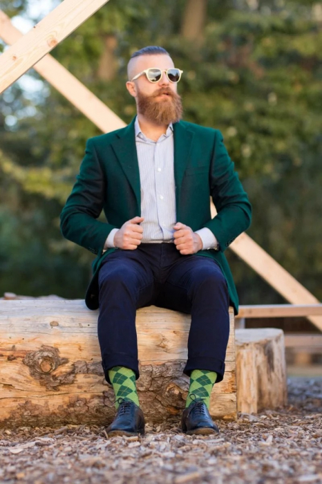 Sosete bambus COMFORT FEET Argyle Dark Green [10]