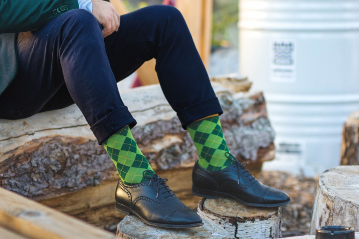 Sosete bambus COMFORT FEET Argyle Dark Green [6]