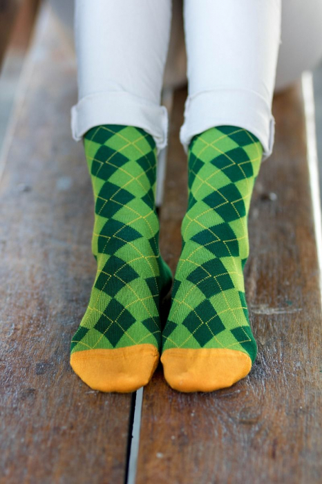 Sosete bambus COMFORT FEET Argyle Dark Green [3]