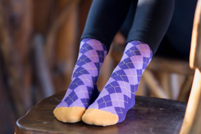Sosete bambus COMFORT FEET Argyle Luxury Box 7 Buc. [3]