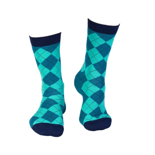 Sosete bambus COMFORT FEET Argyle Petrol Turquise [10]
