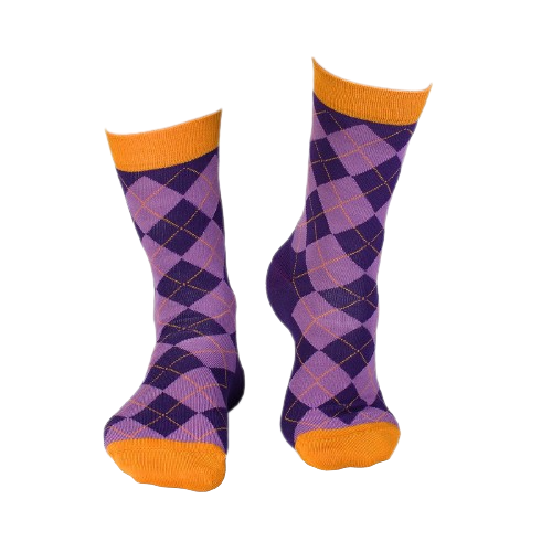 Sosete bambus COMFORT FEET Argyle Purple Light [10]