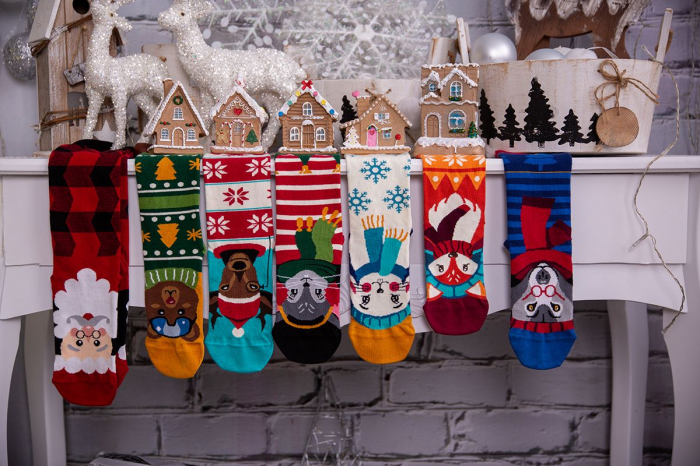 Sosete bambus de craciun BOX 3 Comfort Feet Socks Christmas Bear Deer Wolf [4]