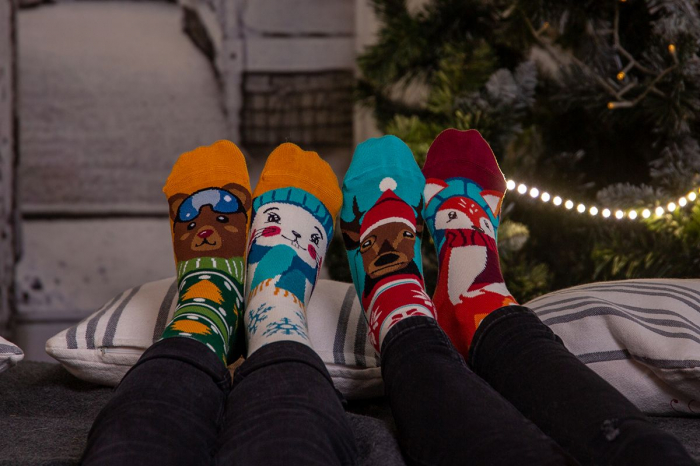 Sosete bambus de craciun BOX 3 Comfort Feet Socks Christmas Bear Deer Wolf [6]