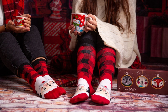 Sosete bambus de craciun BOX 3 Comfort Feet Socks CHRISTMAS Mouse Rabbit Fox [10]