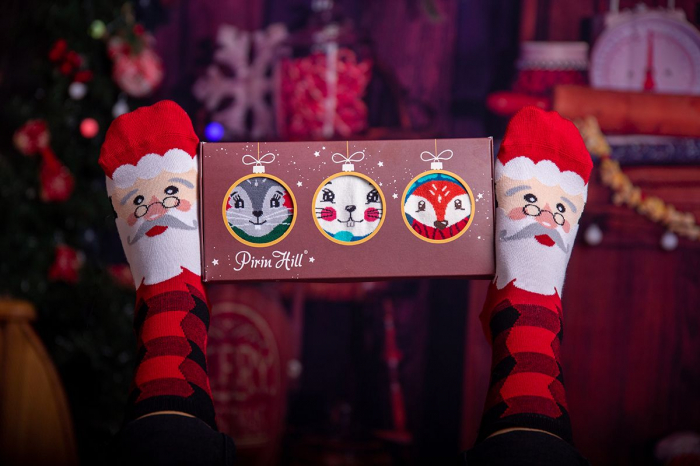 Sosete bambus de craciun BOX 3 Comfort Feet Socks CHRISTMAS Mouse Rabbit Fox [7]