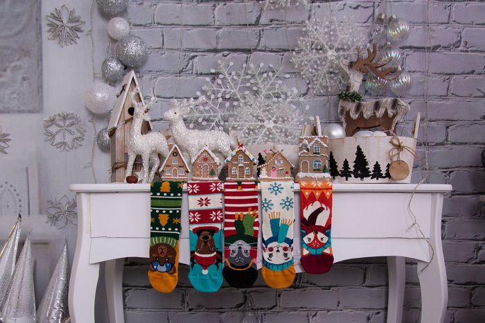 Sosete bambus de craciun BOX 3 Comfort Feet Socks CHRISTMAS Mouse Rabbit Fox [4]