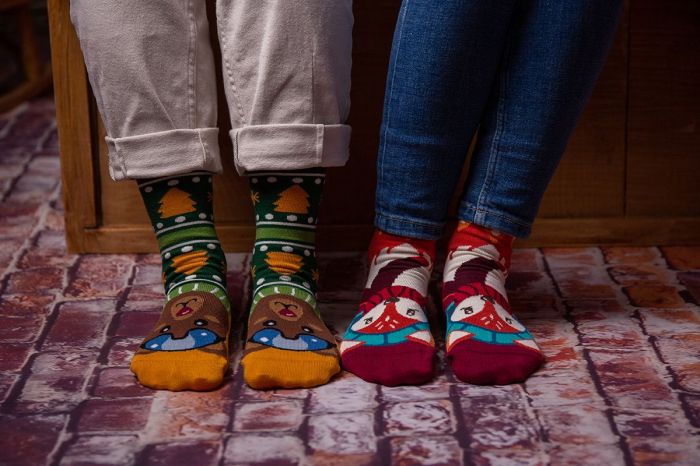 Sosete bambus de craciun Comfort Feet Socks CHRISTMAS FOX [7]