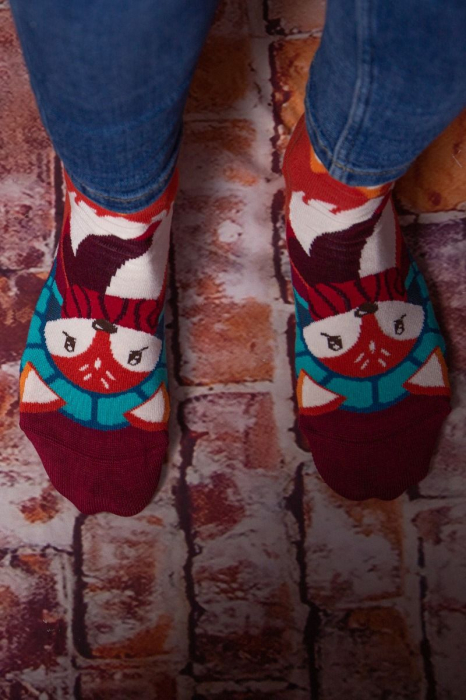 Sosete bambus de craciun Comfort Feet Socks CHRISTMAS FOX [6]