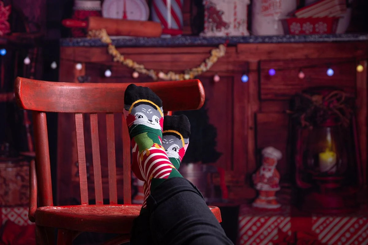 Sosete bambus de craciun Comfort Feet Socks CHRISTMAS MOUSE [3]