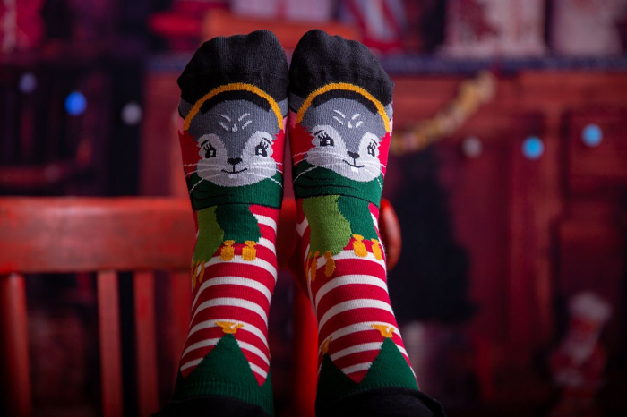 Sosete bambus de craciun Comfort Feet Socks CHRISTMAS MOUSE [4]