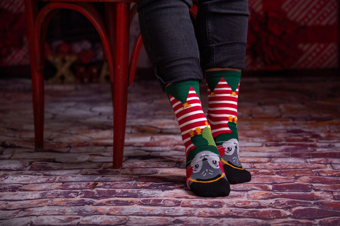 Sosete bambus de craciun Comfort Feet Socks CHRISTMAS MOUSE [5]