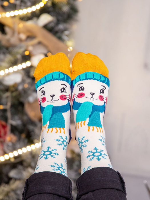 Sosete bambus de craciun Comfort Feet Socks CHRISTMAS RABBIT [3]