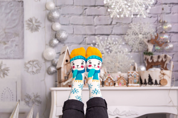 Sosete bambus de craciun Comfort Feet Socks CHRISTMAS RABBIT [4]