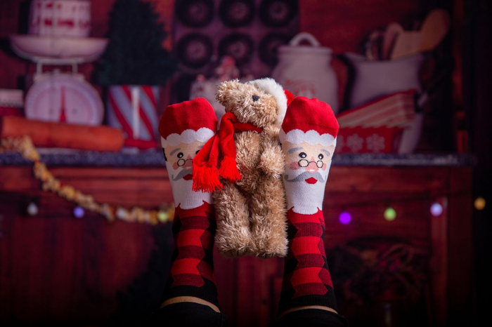 Sosete bambus de craciun Comfort Feet Socks CHRISTMAS SANTA CLAUS [4]