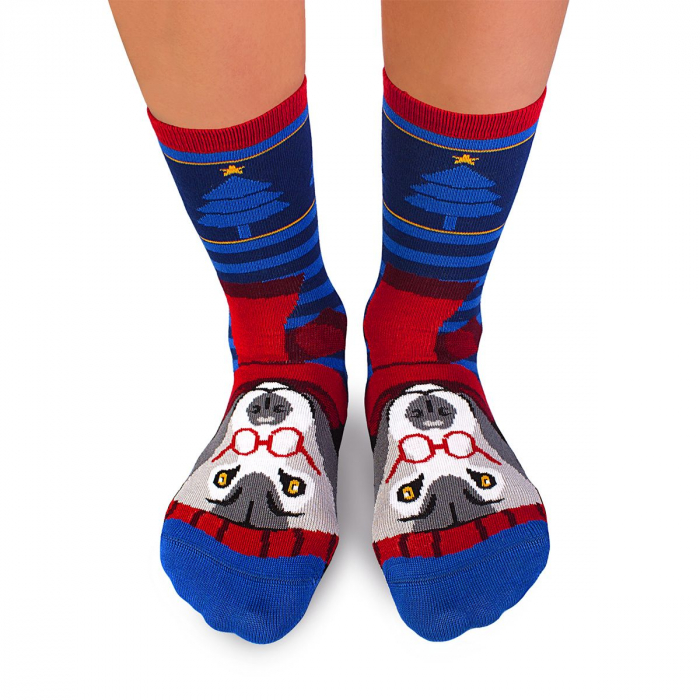 Sosete bambus de craciun Comfort Feet Socks CHRISTMAS WOLF [2]