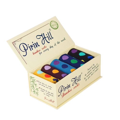 Sosete bambus Dots Luxury Box 5 BUC. [9]