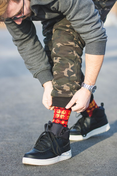 Sosete bumbac Active Lifestyle Socks ETHNO Red [4]