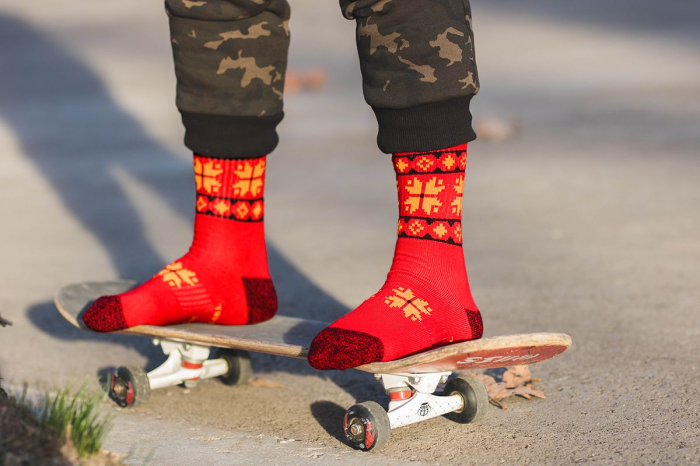 Sosete bumbac Active Lifestyle Socks ETHNO Red [5]