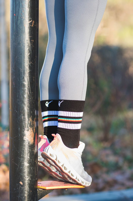 Sosete bumbac Active Lifestyle Socks RINGS Black White [3]