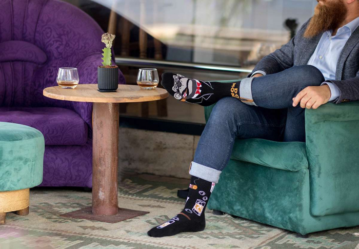 Sosete bumbac Arty Socks Don Maimuta Negru [4]