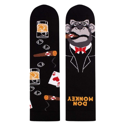 Sosete bumbac Arty Socks Don Maimuta Negru [5]
