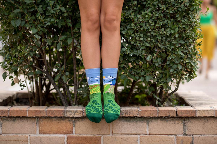 Sosete bumbac Arty Socks Lalele si Mori de Vant verde [6]