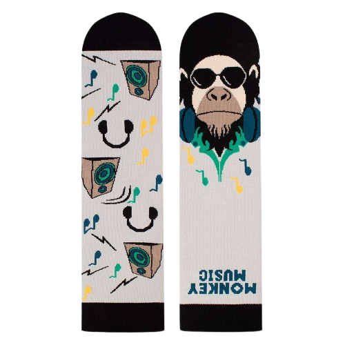 Sosete bumbac Arty Socks Maimuta DJ Albastru pal [6]