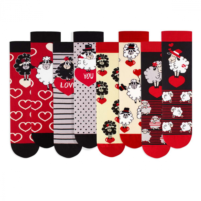 Set 4 perechi de sosete bumbac Arty Socks Oita Indragostita in cutie cadou [2]