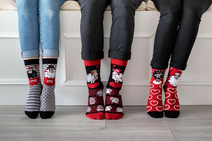 Set 4 perechi de sosete bumbac Arty Socks Oita Indragostita in cutie cadou [6]