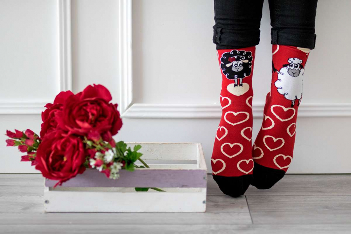 Set 4 perechi de sosete bumbac Arty Socks Oita Indragostita in cutie cadou [5]