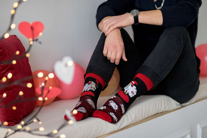 Set 4 perechi de sosete bumbac Arty Socks Oita Indragostita in cutie cadou [8]