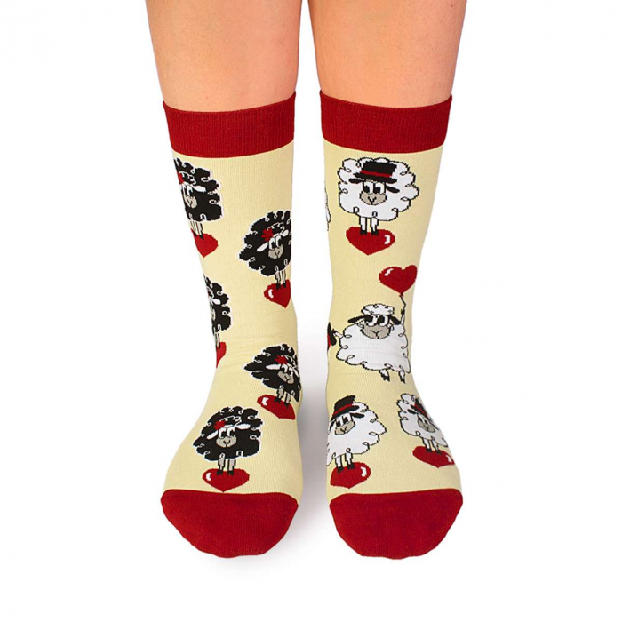 Sosete bumbac Arty Socks Oita Indragostita Ecru [2]