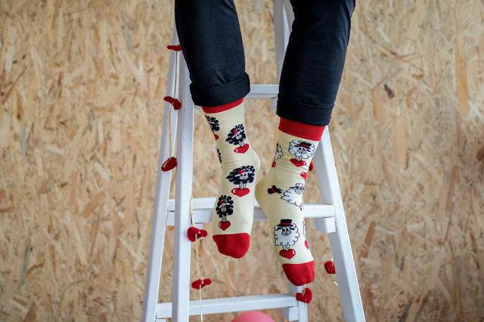 Sosete bumbac Arty Socks Oita Indragostita Ecru [6]