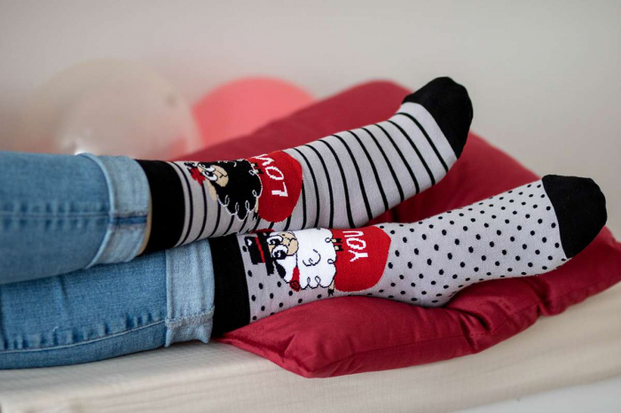 Sosete bumbac Arty Socks Oita Indragostita Gri [7]