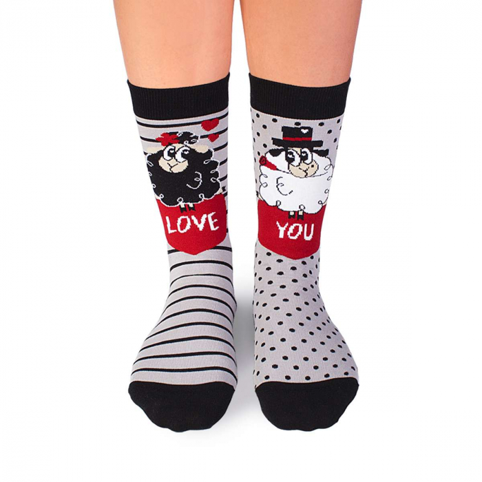 Sosete bumbac Arty Socks Oita Indragostita Gri [2]