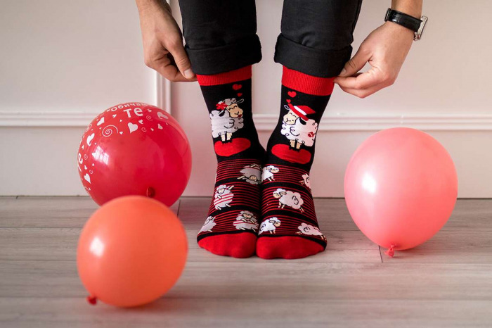 Sosete bumbac Arty Socks Oita Indragostita Negru [3]