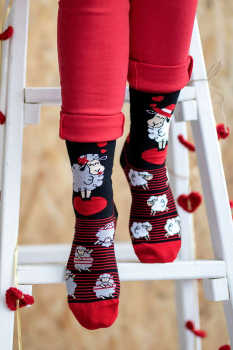 Sosete bumbac Arty Socks Oita Indragostita Negru [5]